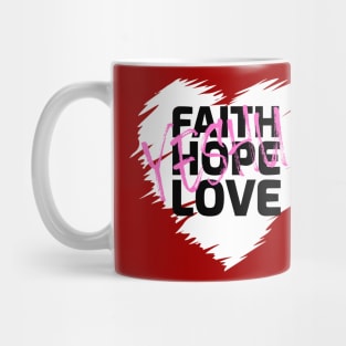 Faith Hope Love Yeshua Heart (Light) Mug